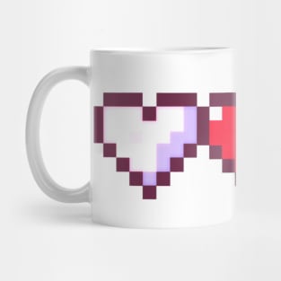 Valentines Hearts Pixel Art Mug